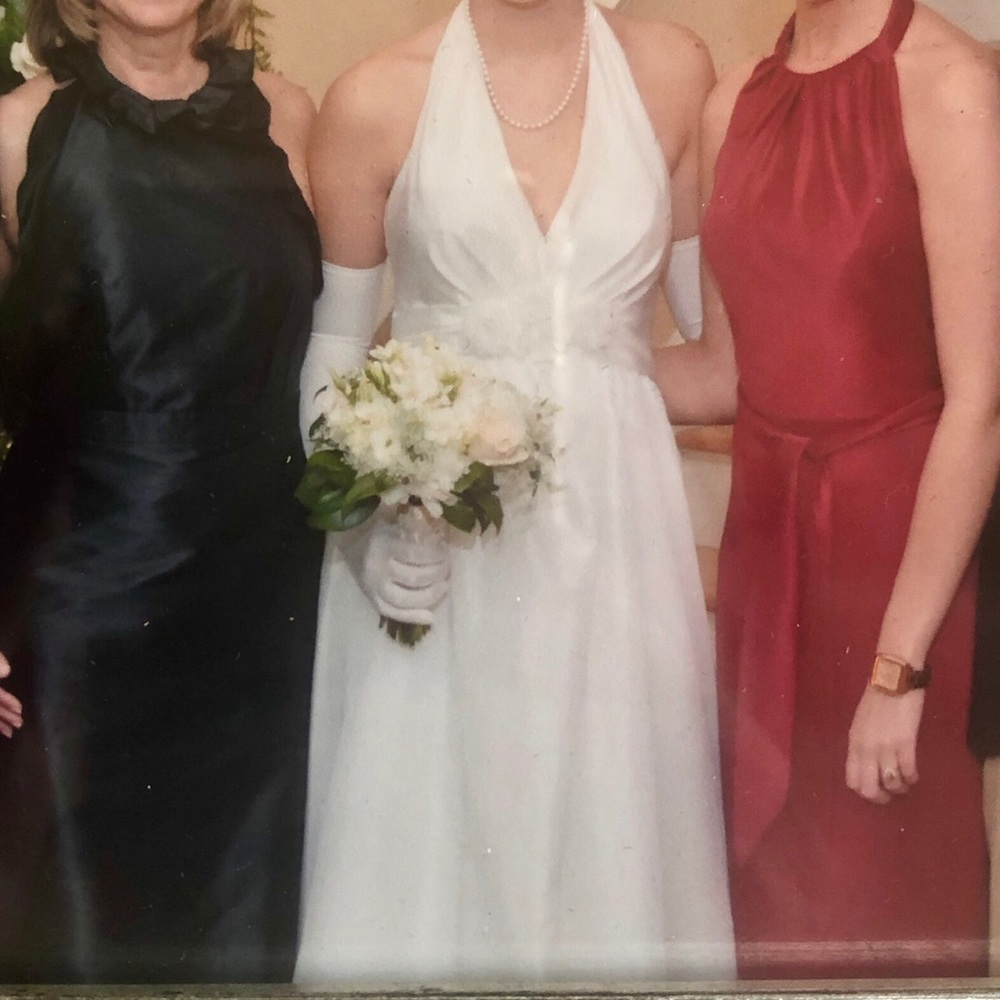 Mikaella Halter Wedding Dress w/ Flower Detail